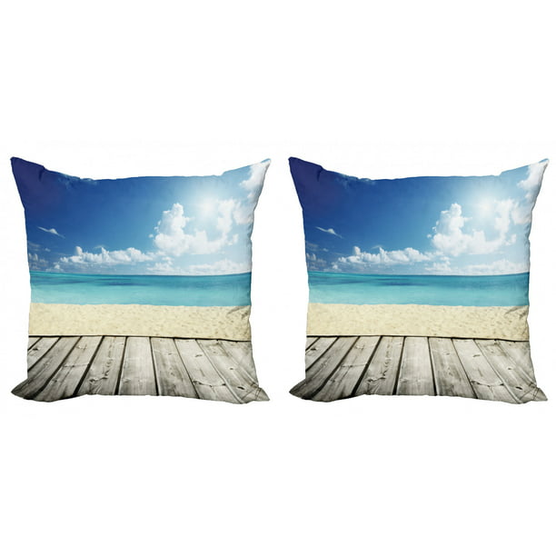 Beach Babe White Multi 14x20 Pillow by Graphic Print Nautical Coastal Polyester Single 